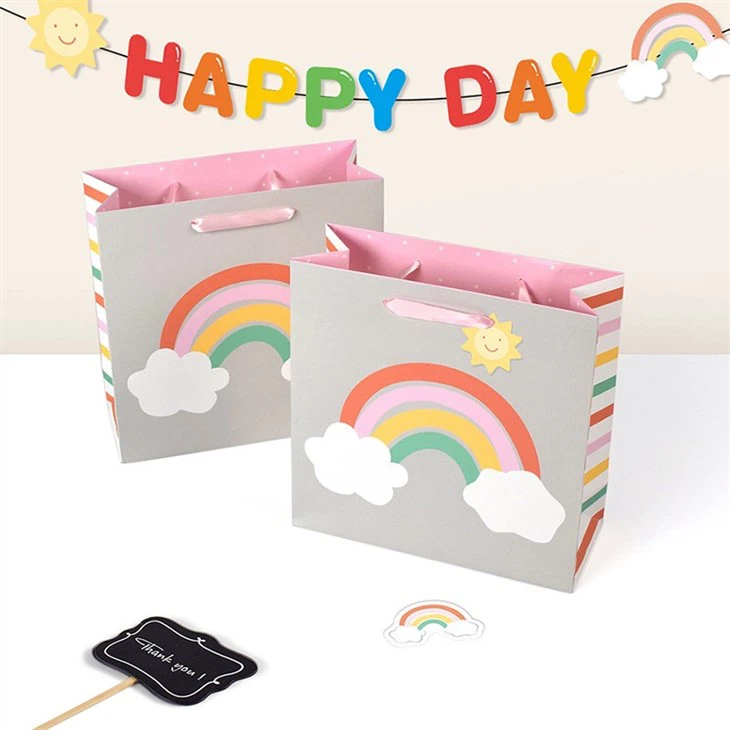 Cute Cartoon Clouds Rainbow Thickened White Card Gift Carton